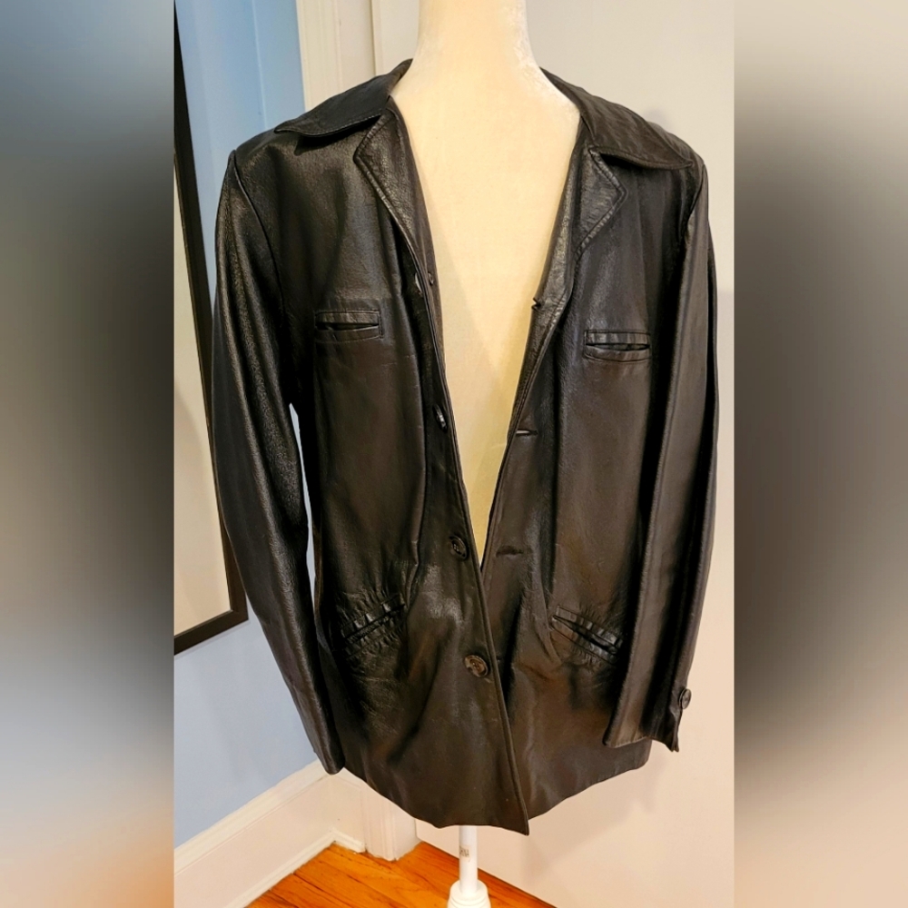 diesel leather jacket size S